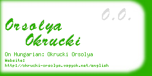orsolya okrucki business card